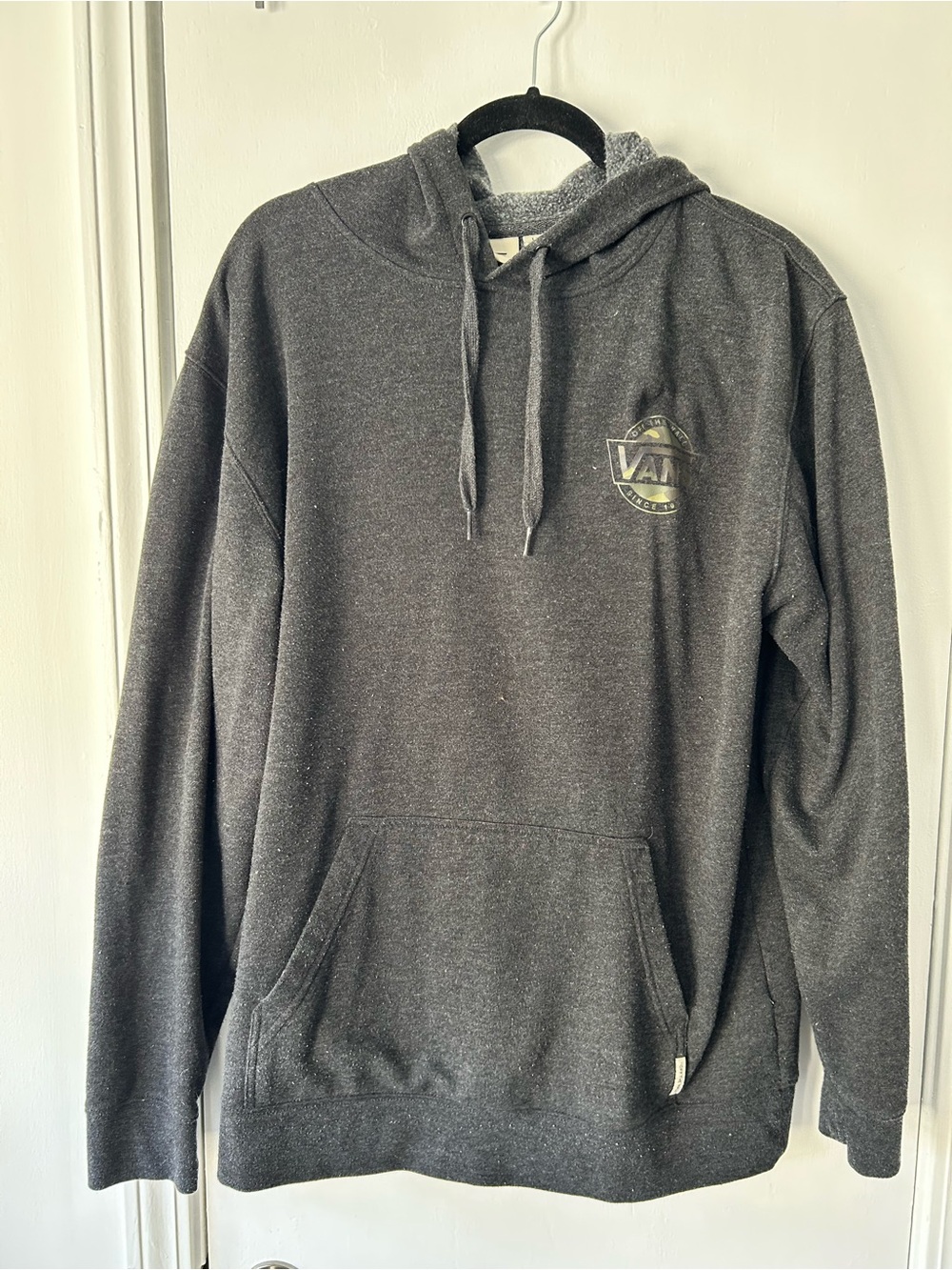 Vans Dark Charcoal Pullover Hoodie with Subtle Logo